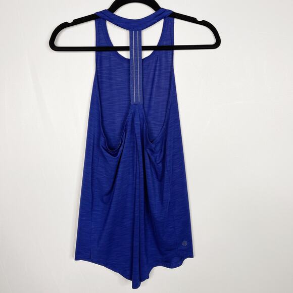 Athleta XSmall XS Incline Tank Top Racerback Power Of She Blue Spacedye Scoop - Picture 2 of 12